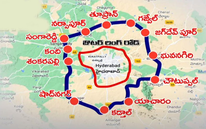 Regional ring road around Hyderabad to 'uproot' fertile farm lands, packed  villages
